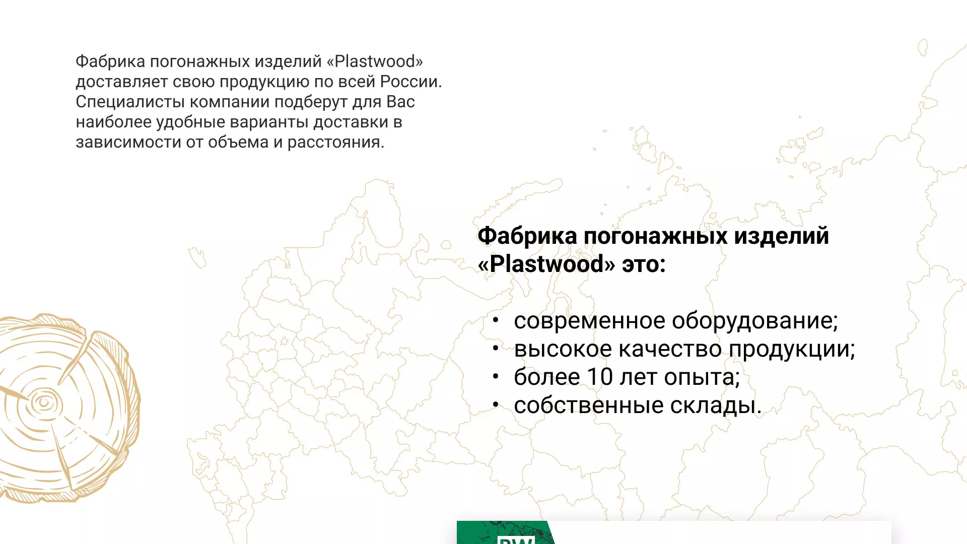 Разработка айдентики и сайта компании «Plastwood» в Завитинске