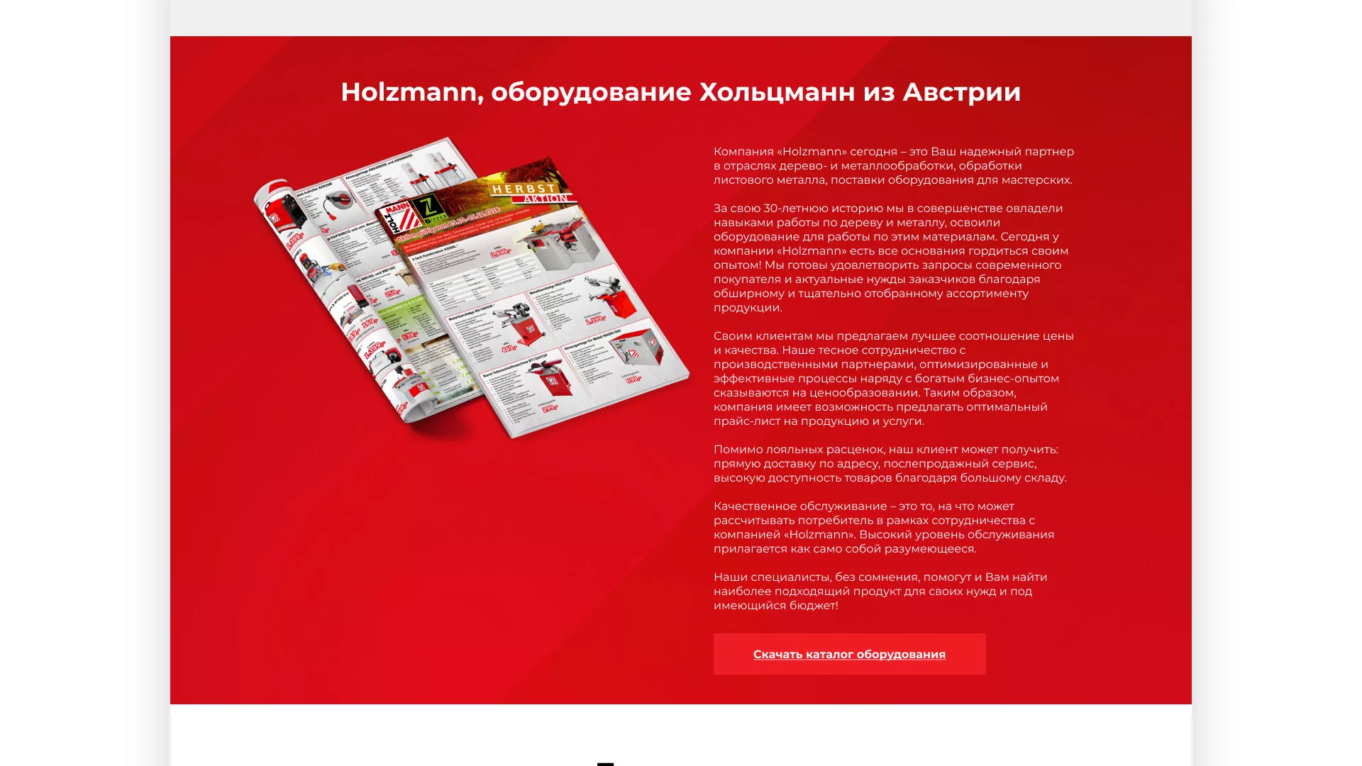 Создание сайта компании «HOLZMANN Maschinen GmbH» в Завитинске