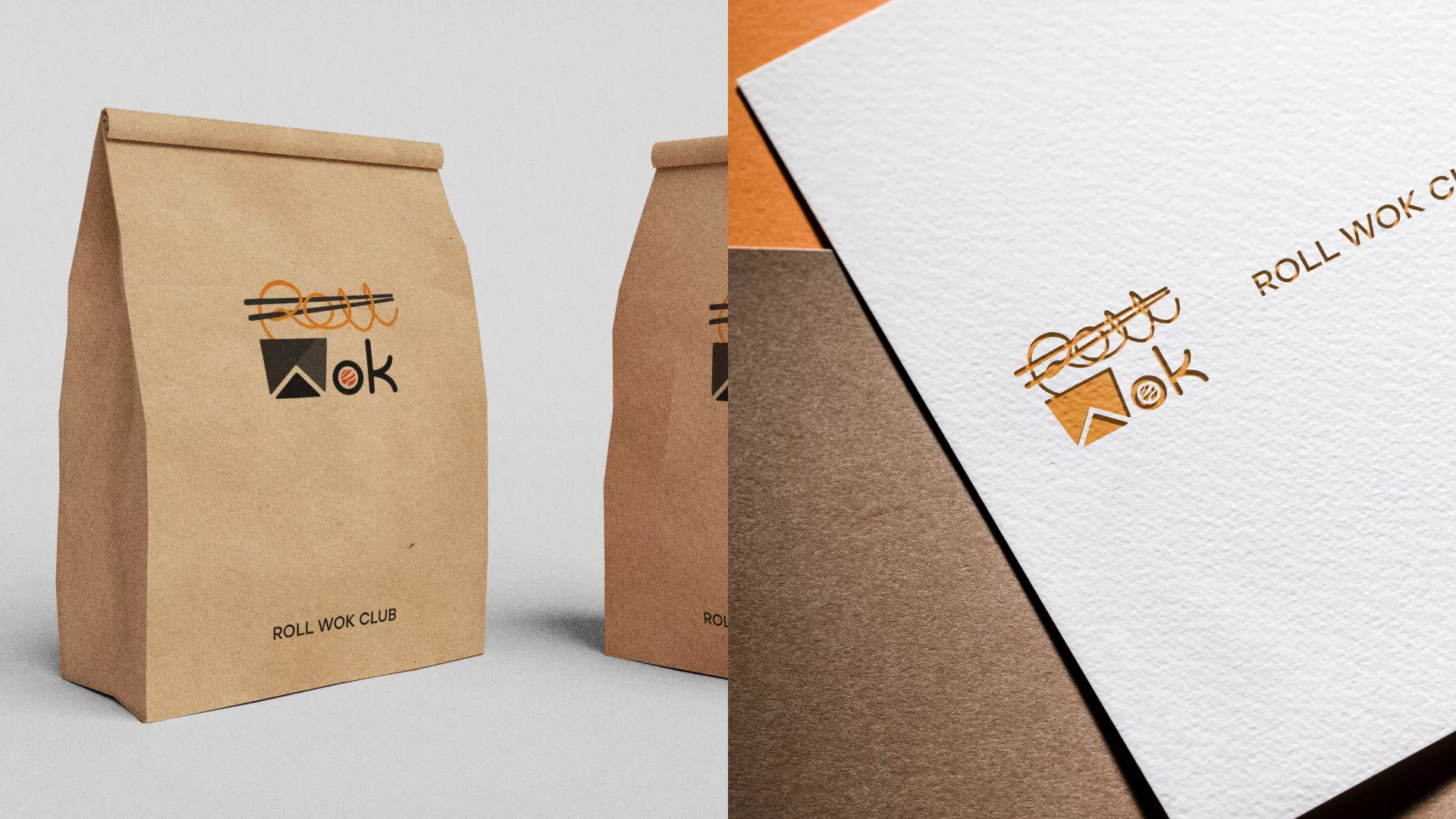 Разработка логотипа суши-бара «Roll Wok Club» в Завитинске